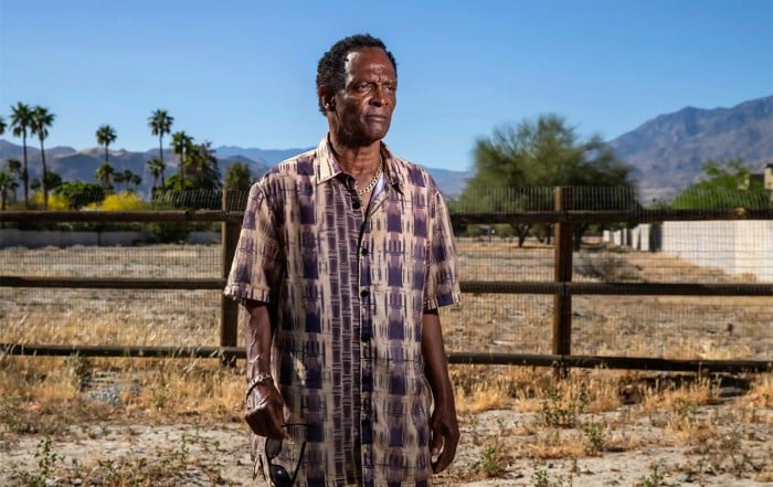 A photo of Alvin Taylor where his childhood home used to be